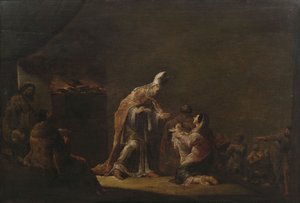 お寺での表現 作： Leonard Bramer